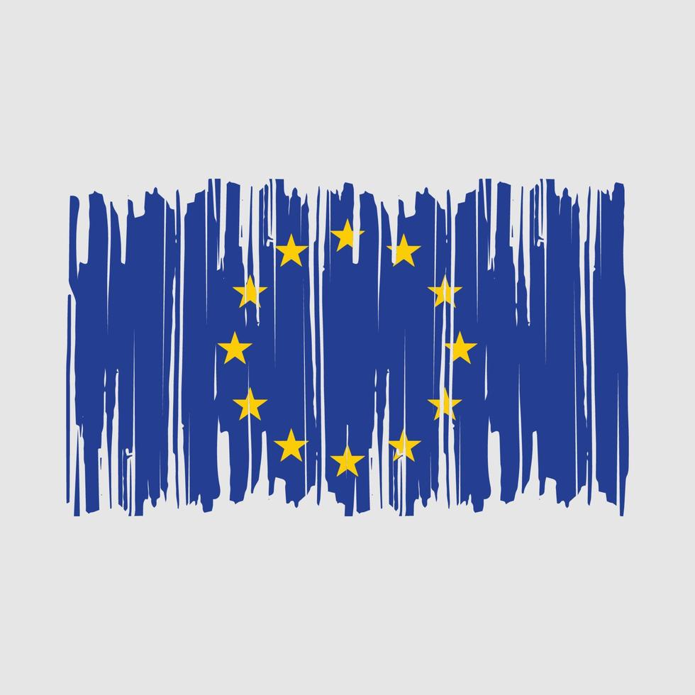 europäisch Flagge Bürste Vektor Illustration