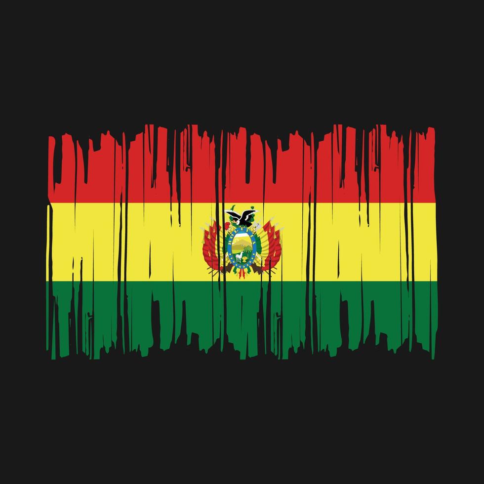 bolivia flagga borsta vektor illustration