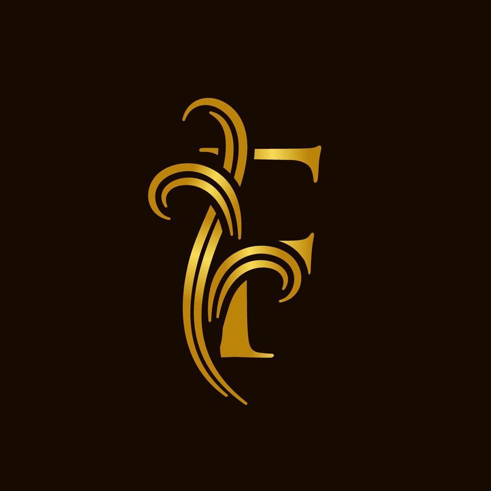 Luxus Initiale f Logo vektor
