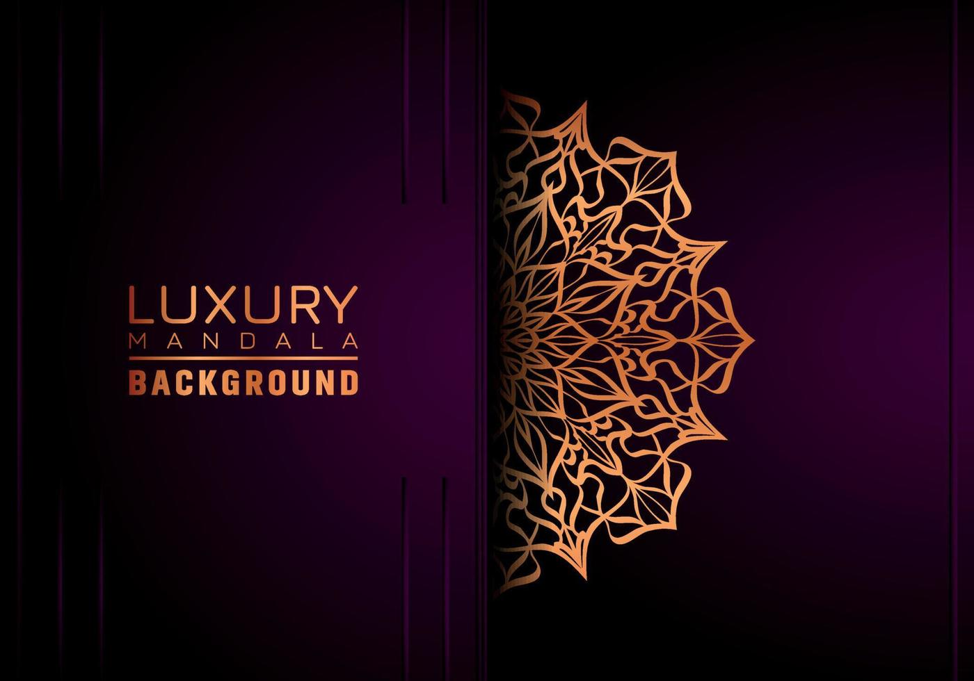 Luxus-Mandala-Zierhintergrunddesign mit goldenem Arabeskenmusterstil. dekorative Mandala-Verzierung für Druck, Broschüre, Banner, Umschlag, Plakat, Einladungskarte. vektor