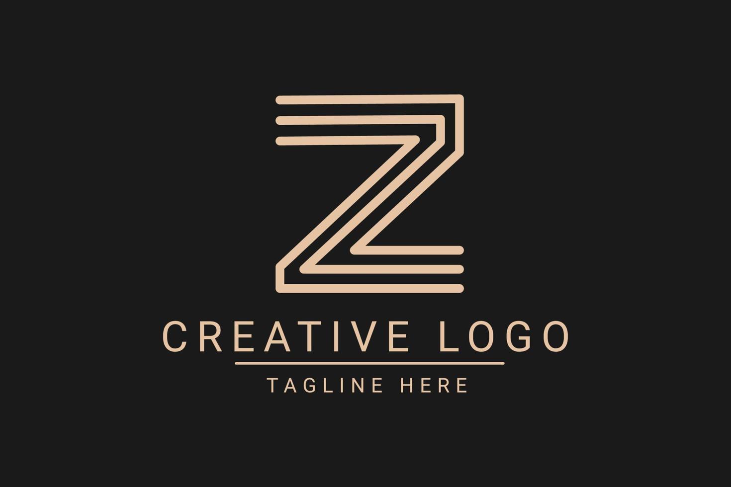 modern kreativ Brief z Vektor Logo Design. minimalistisch eben Linie Logo Design Vorlage. Monogramm Logo Design.