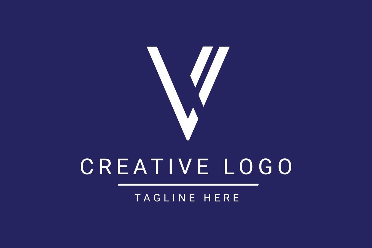 modern kreativ brev v vektor logotyp design. minimalistisk platt linje logotyp design mall. monogram logotyp design.
