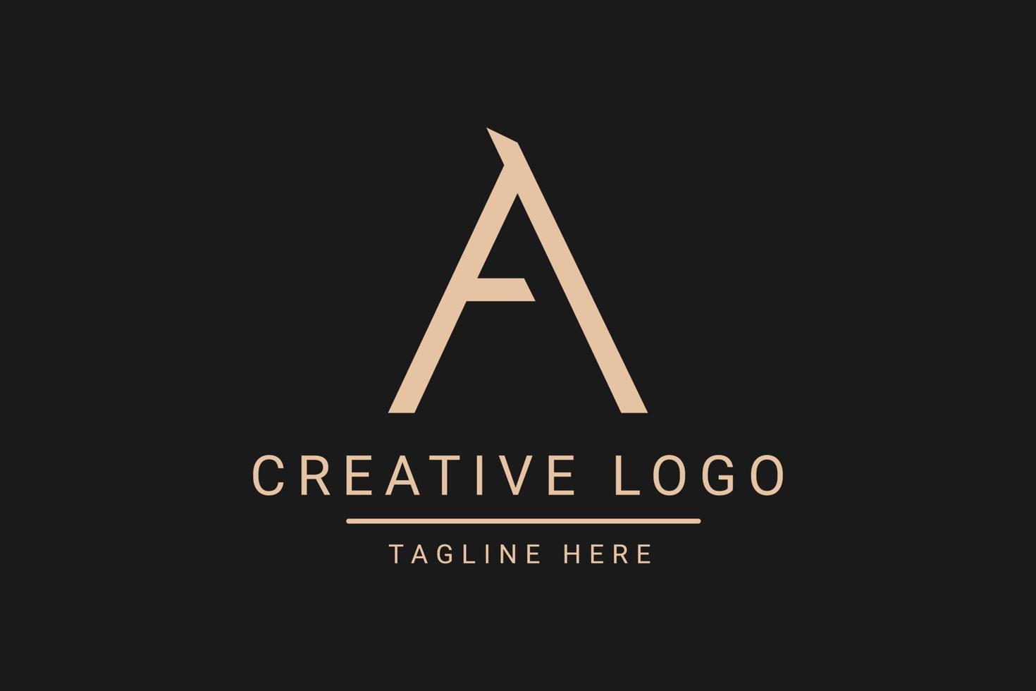 modern kreativ Brief ein Vektor Logo Design. minimalistisch eben Linie Logo Design Vorlage. Monogramm Logo Design.
