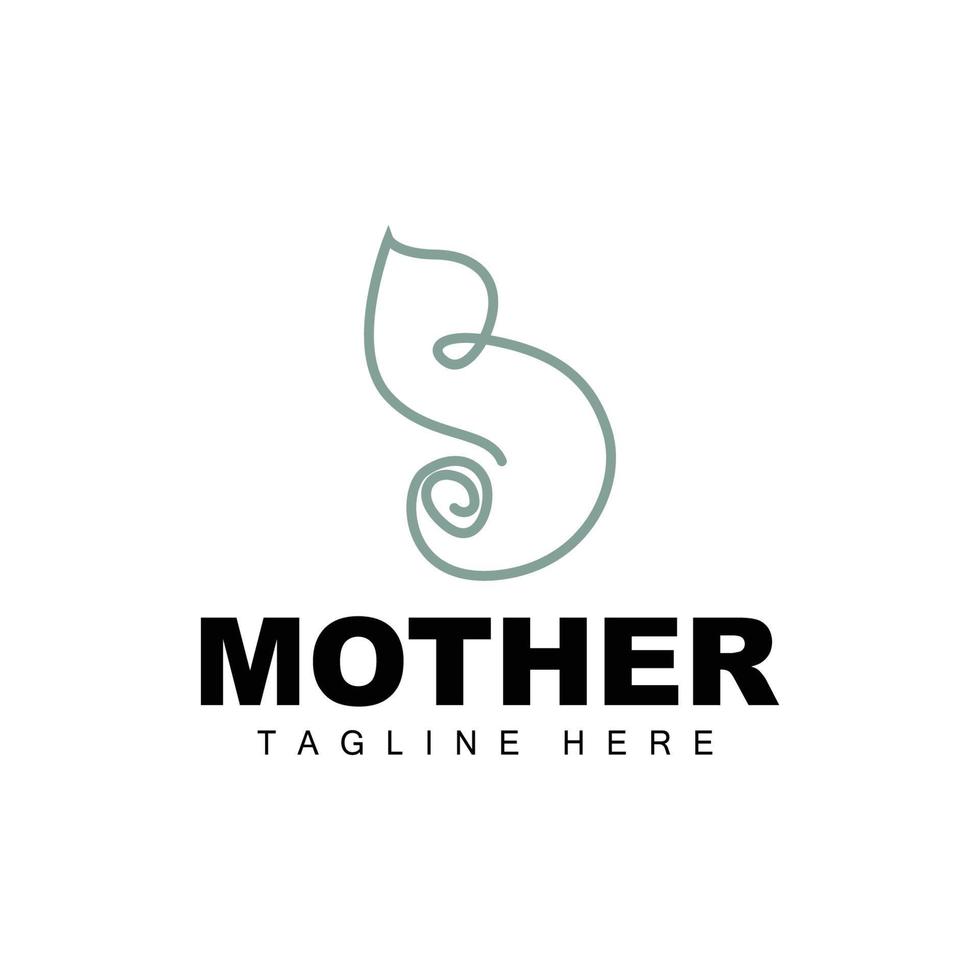 schwanger Logo, Mama und Baby Gesundheit Pflege Design, schwanger und Baby Medizin Marke Symbol Vektor