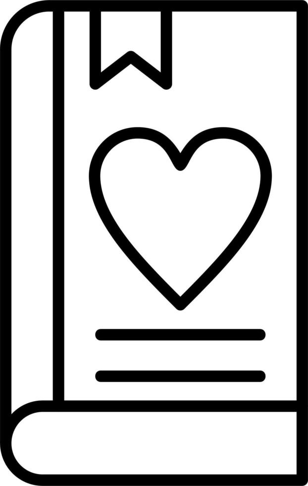 Liebe Buch Vektor Symbol