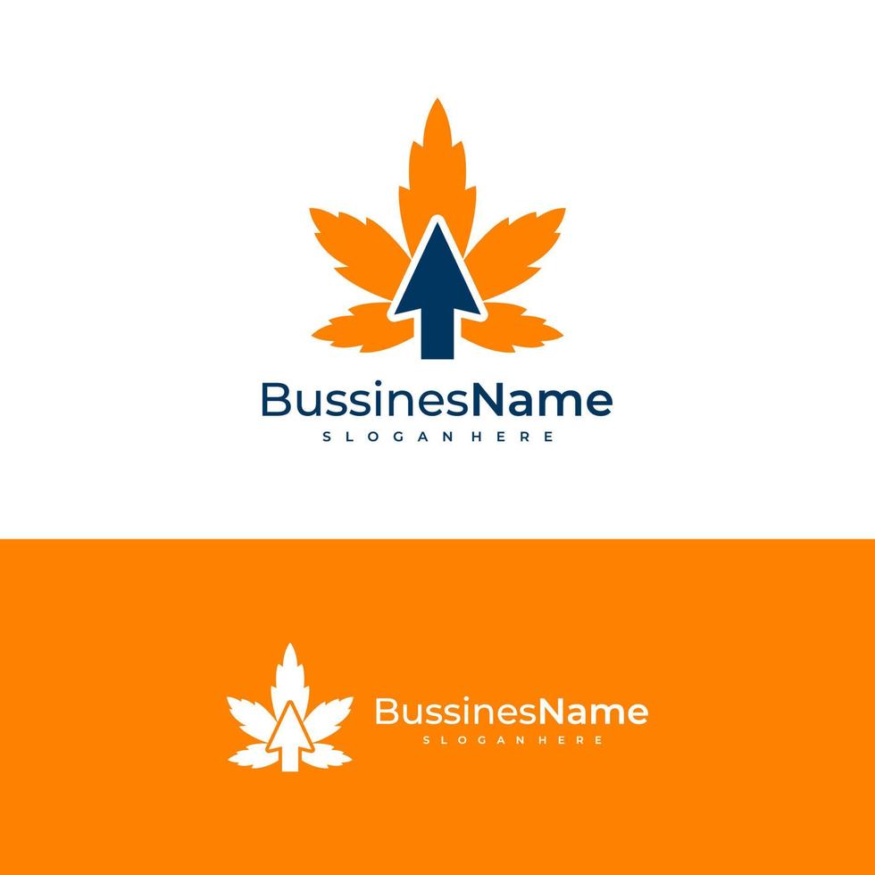 klick cannabis logotyp vektor mall. kreativ cannabis logotyp design begrepp