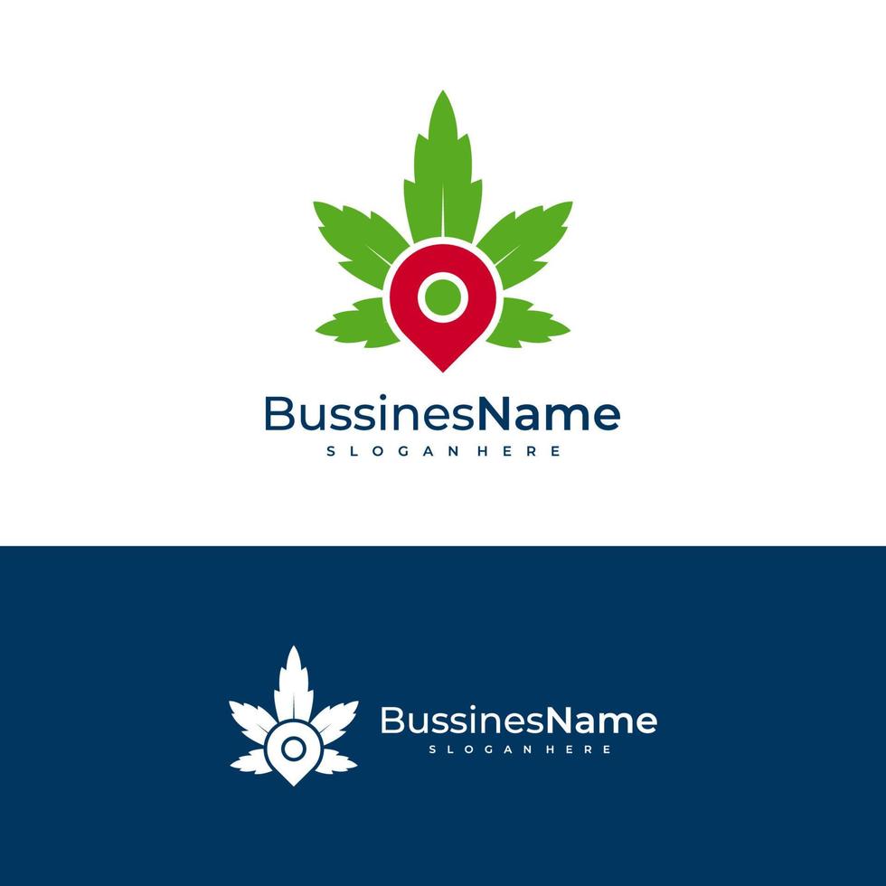 Punkt Cannabis Logo Vektor Vorlage. kreativ Cannabis Logo Design Konzepte