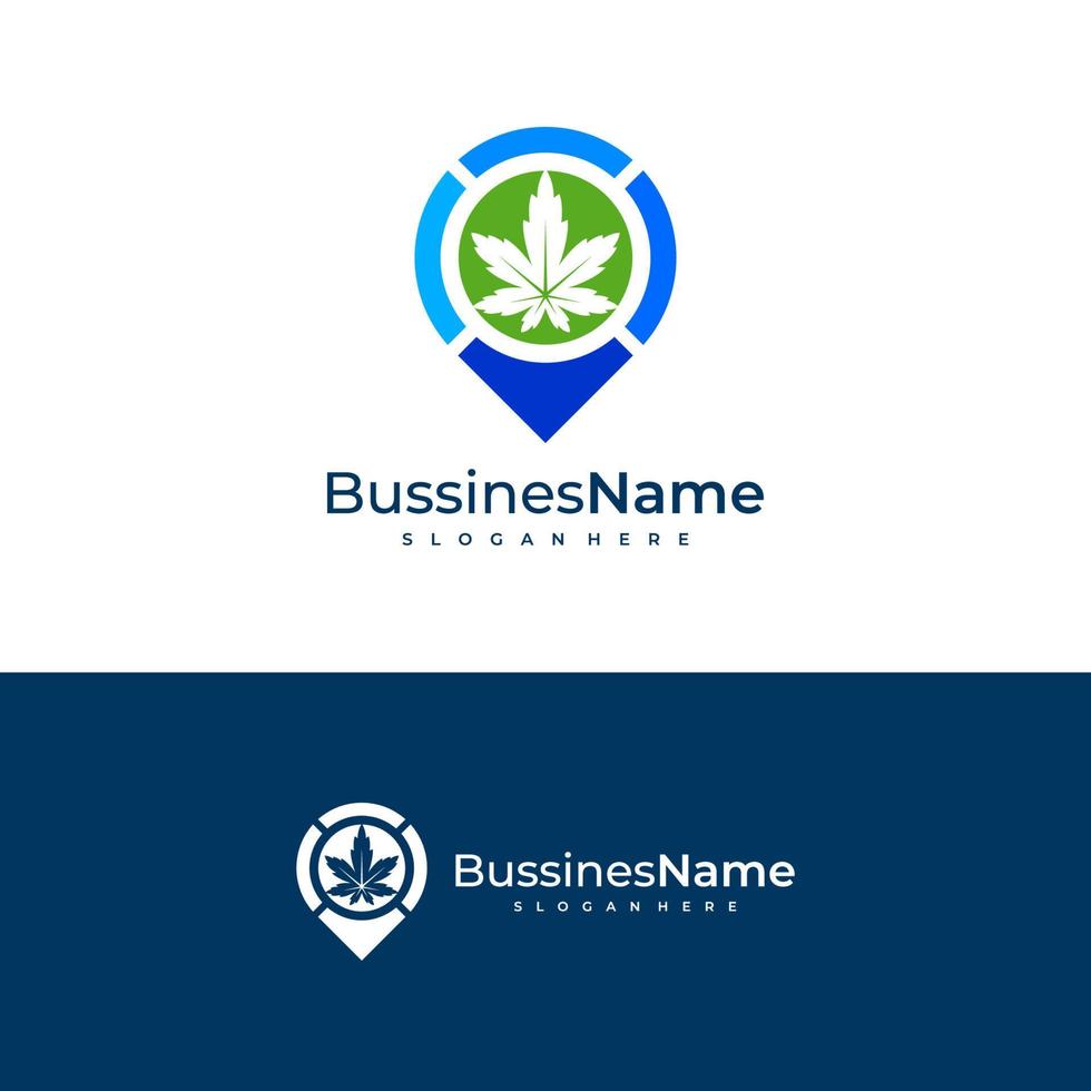 punkt cannabis logotyp vektor mall. kreativ cannabis logotyp design begrepp