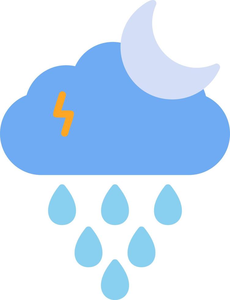 natt regn vektor ikon