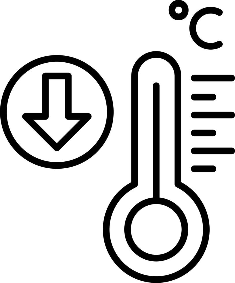 låg temperatur vektor ikon