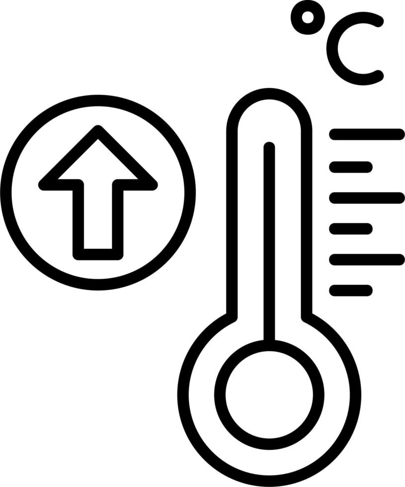 Vektorsymbol für hohe Temperaturen vektor