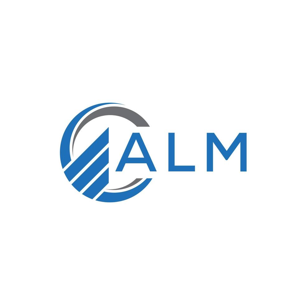 alm platt bokföring logotyp design på vit bakgrund. alm kreativ initialer tillväxt Graf brev logotyp begrepp. alm företag finansiera logotyp design. vektor