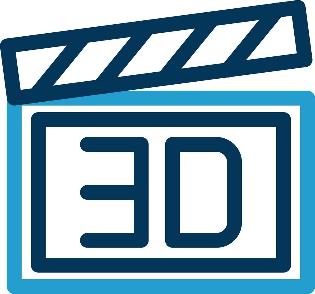 3D-Film-Vektor-Icon-Design vektor