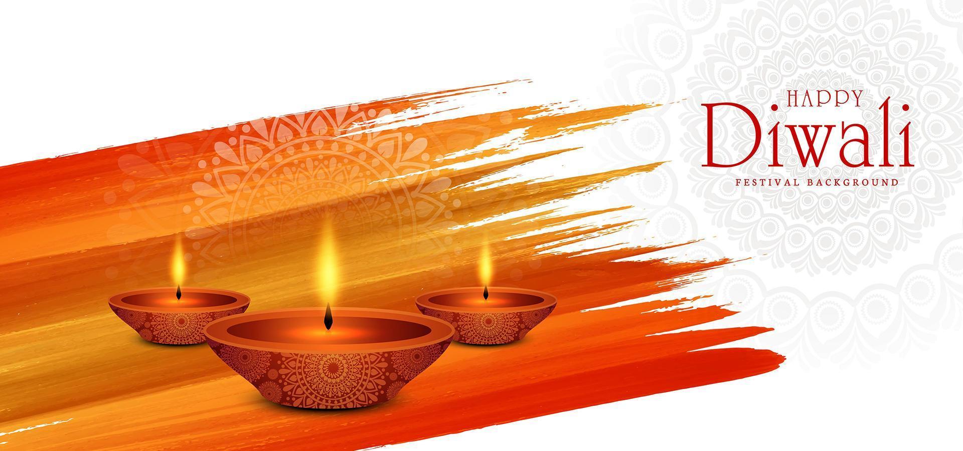 kreativ upplyst tänd lampa diwali festival bakgrund vektor
