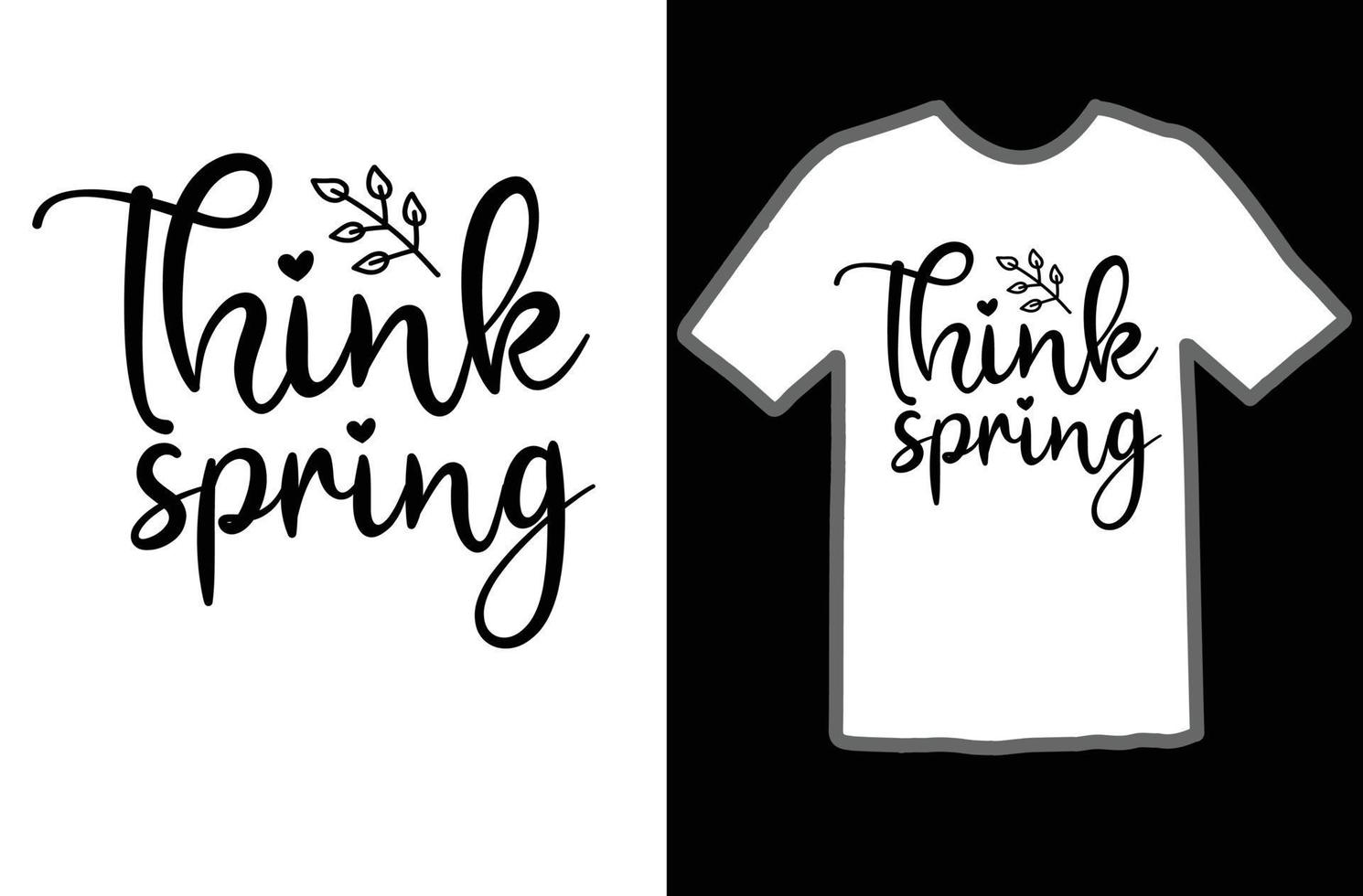 denken Frühling svg t Hemd Design vektor