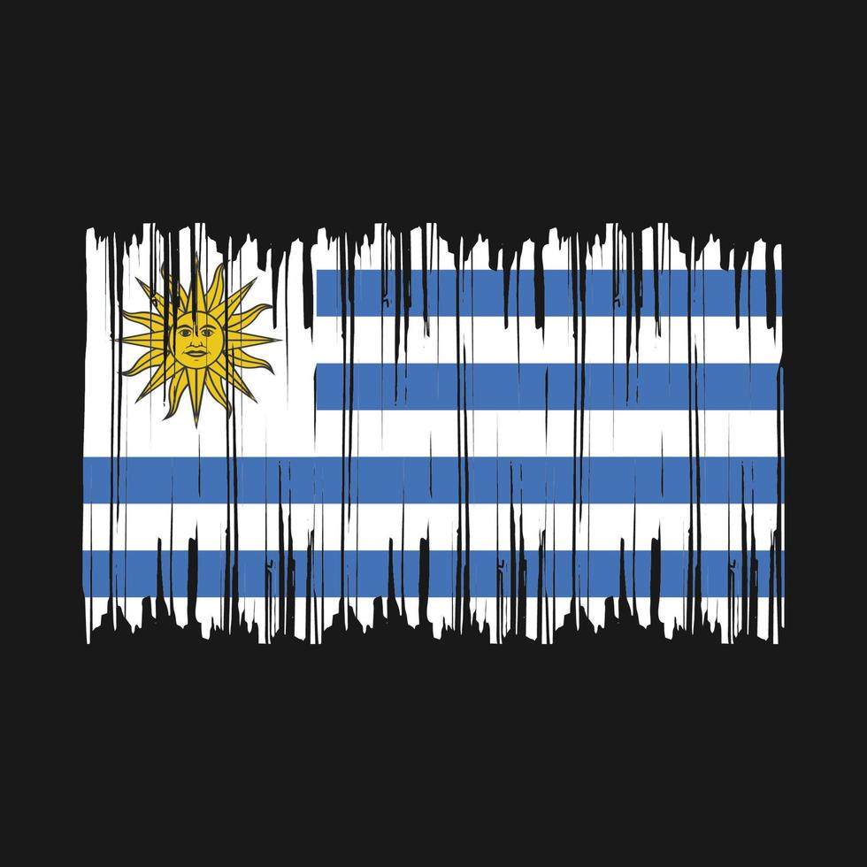 Uruguay flaggborste vektor