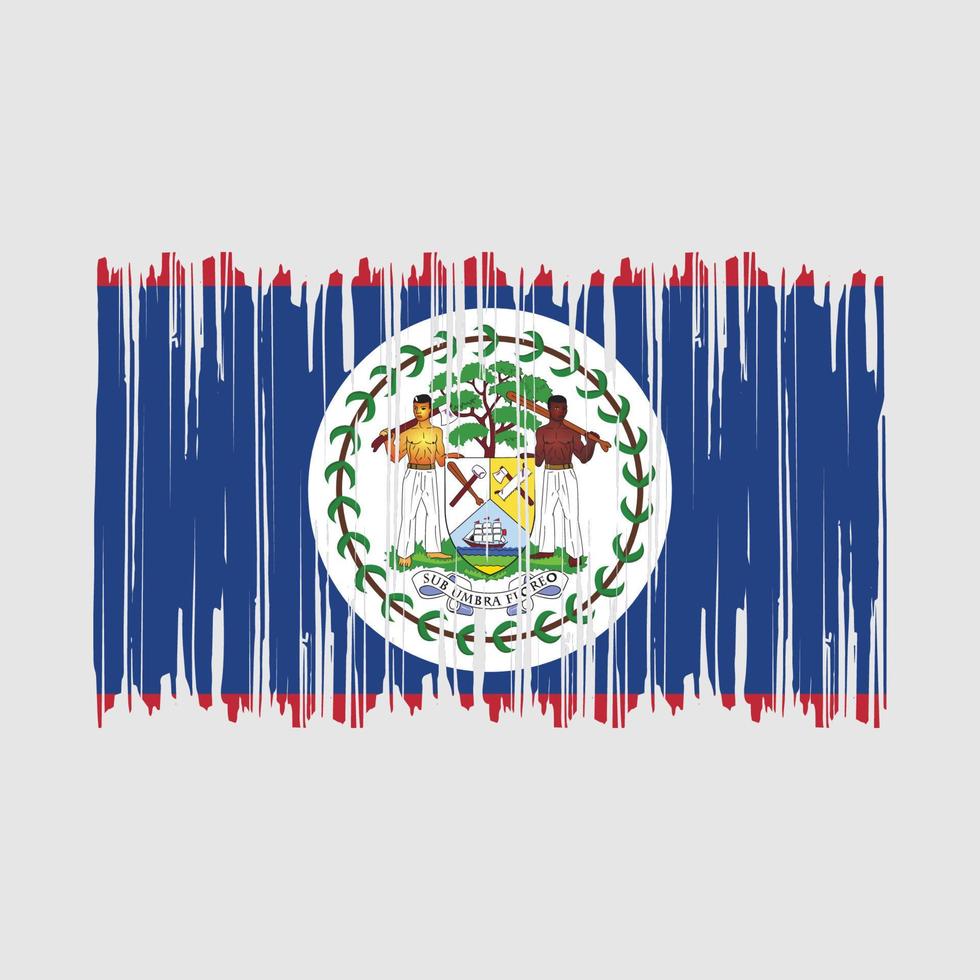 belize flagge bürste vektor