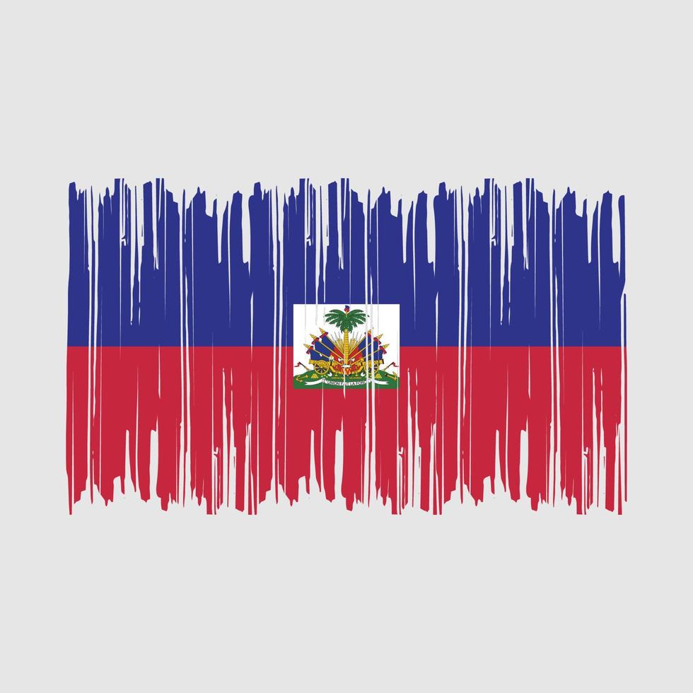 haiti flagge bürste vektor