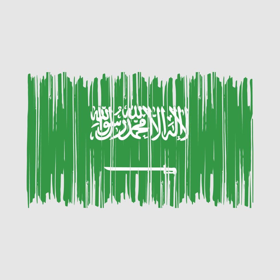 saudi-arabien flagge bürste vektor