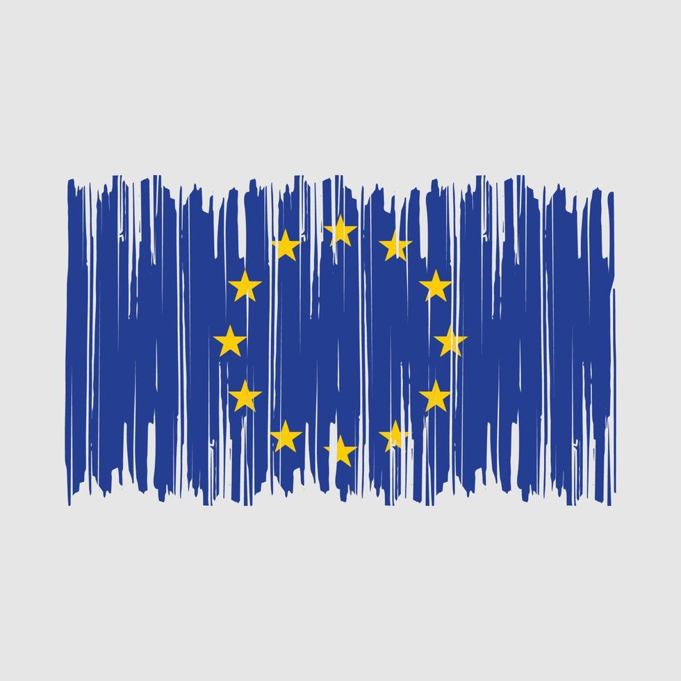 Bürste der europäischen Flagge vektor