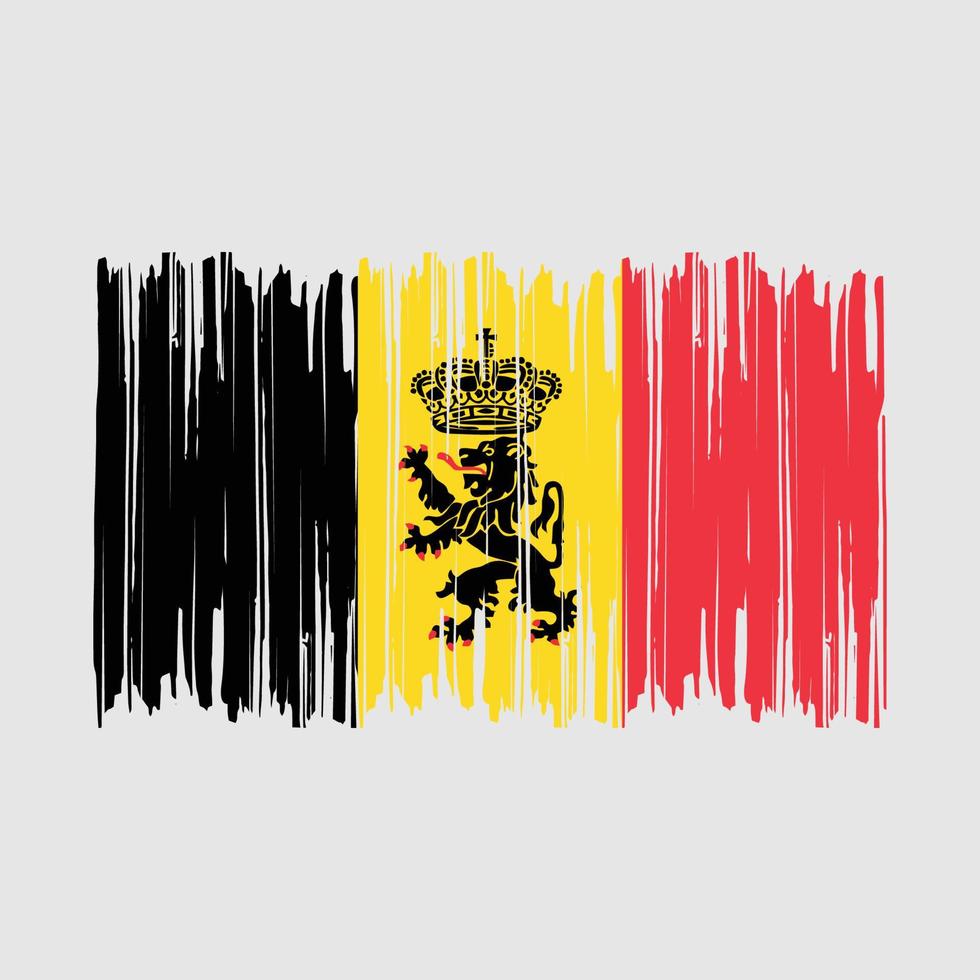 Belgien Flaggenpinsel vektor