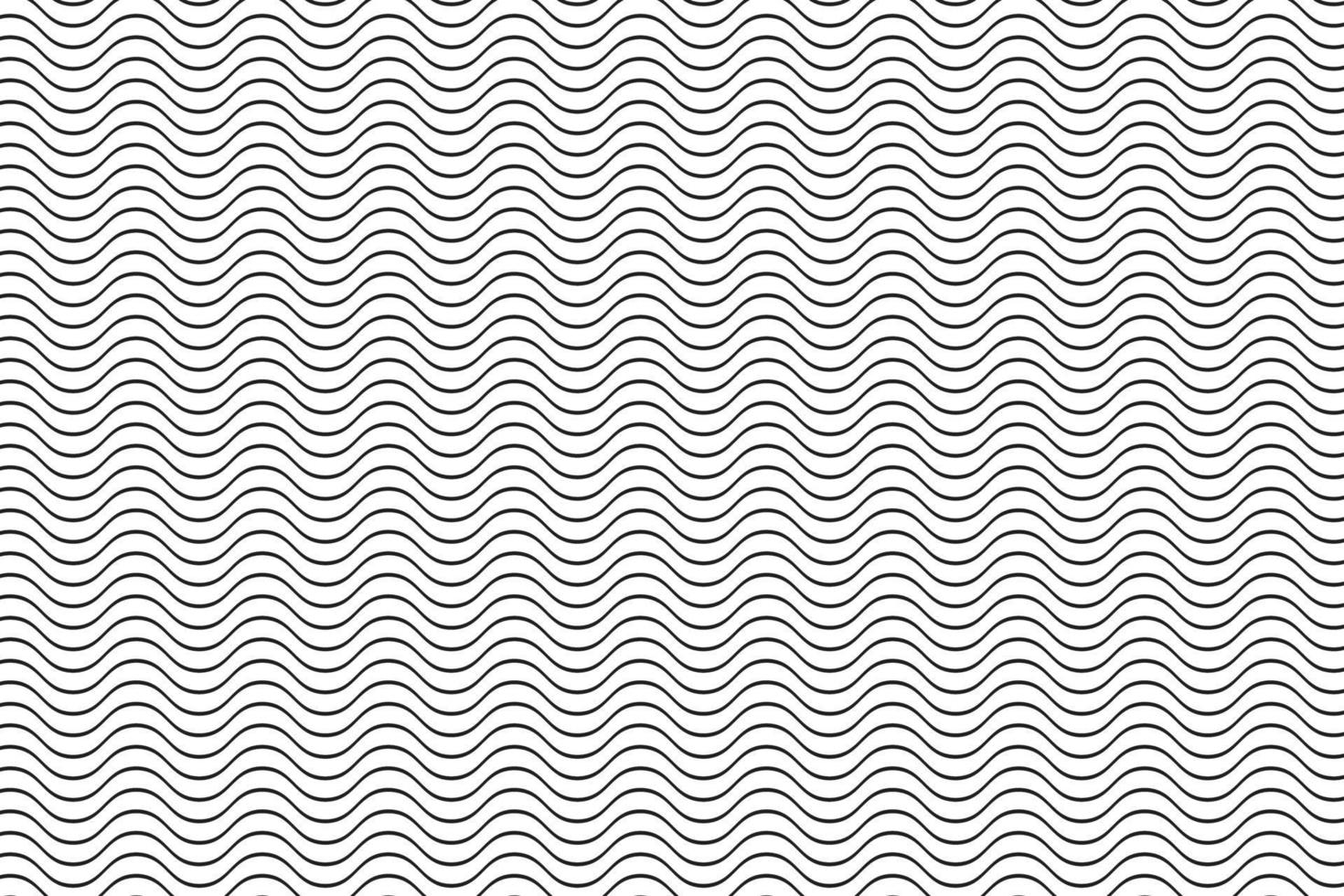 abstrakt svart vågig linje mönster. vektor