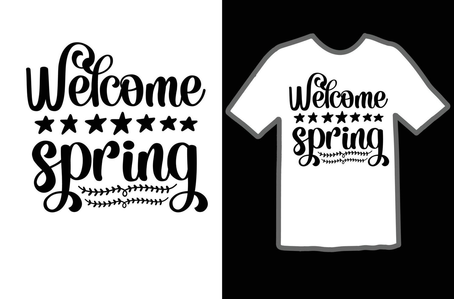 herzlich willkommen Frühling svg t Hemd Design vektor