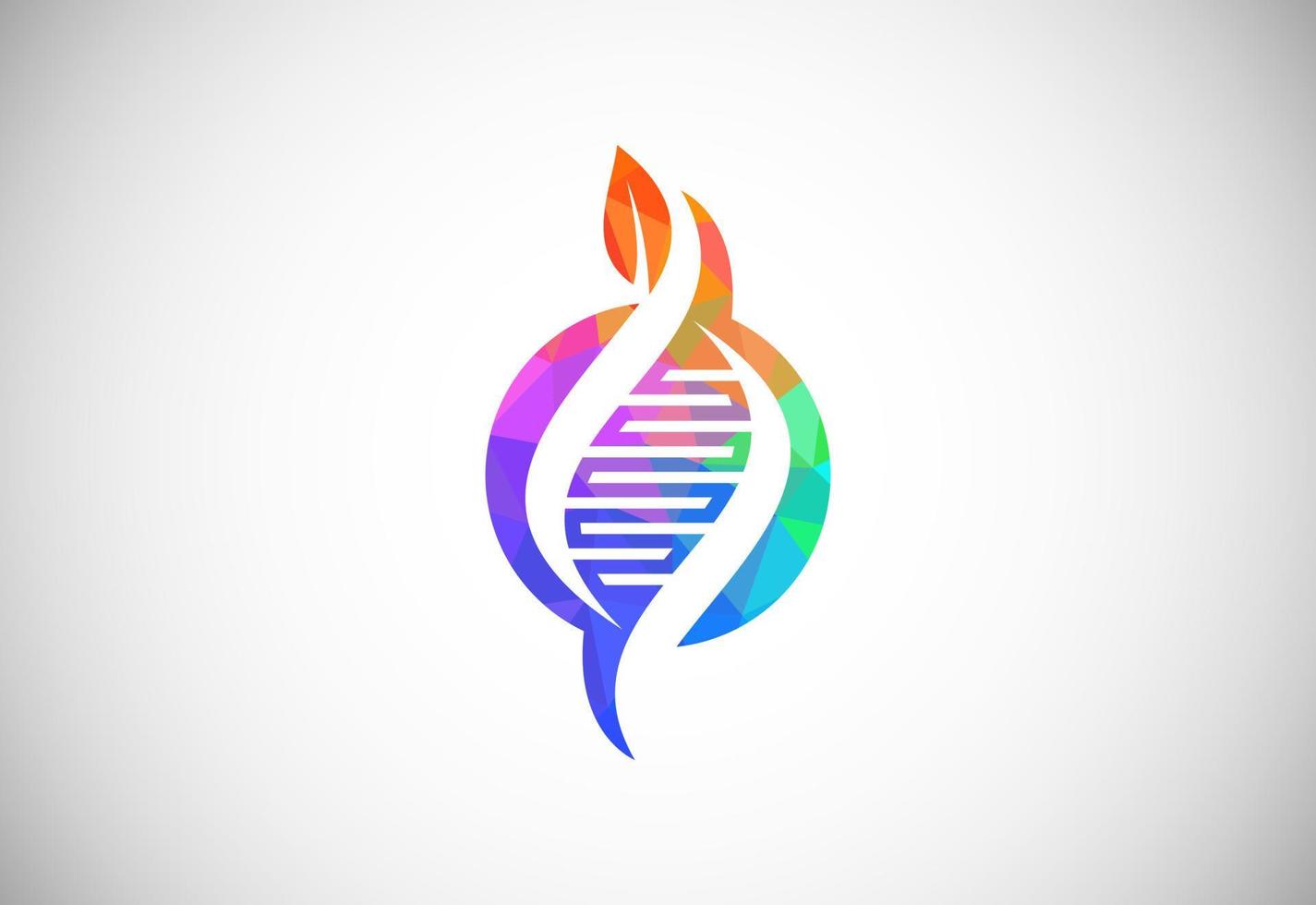 polygonal DNA Vektor Logo. Genetik Logo Design Konzept. Logo zum Medizin, Wissenschaft, Labor, Geschäft, und Unternehmen Identität