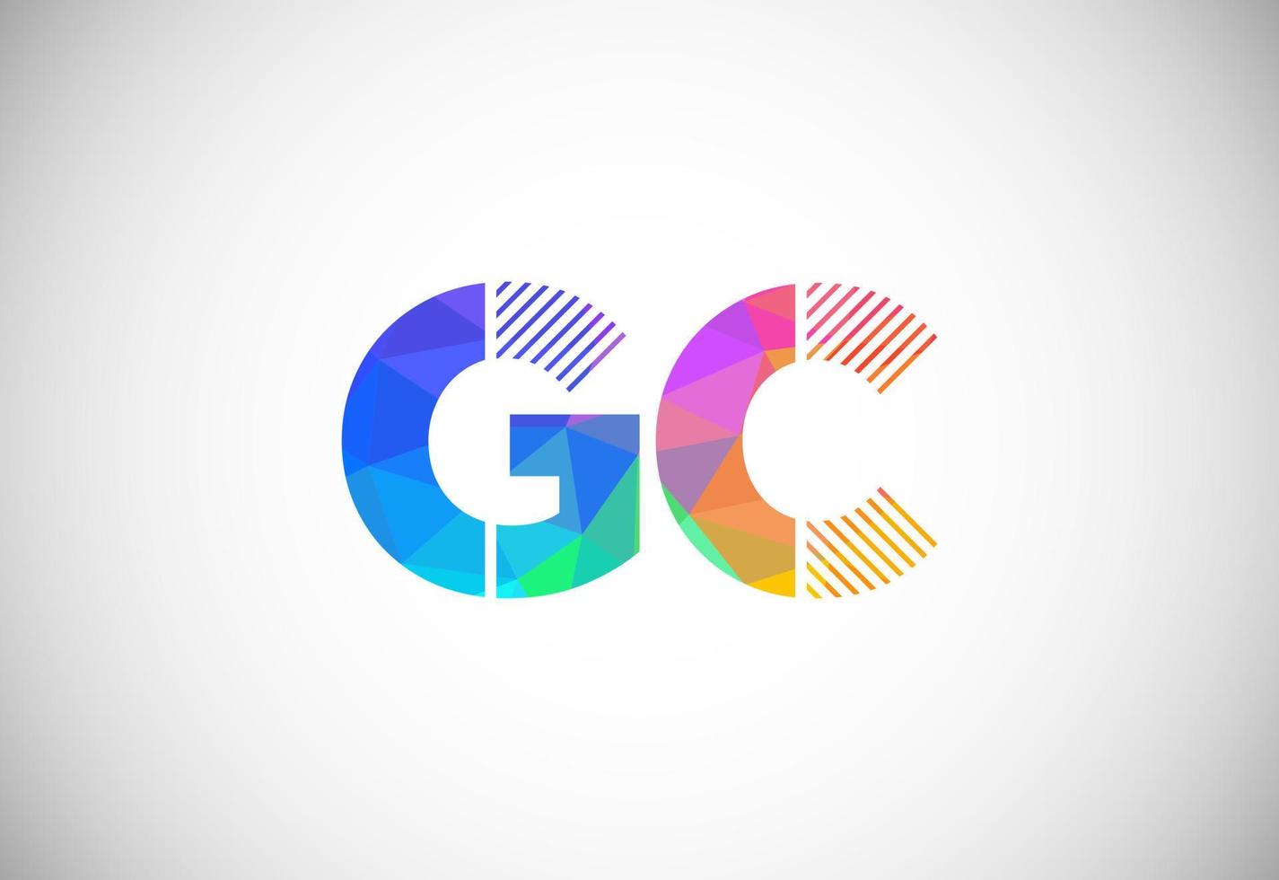 Brief G c niedrig poly Logo Design Vektor Vorlage. Grafik Alphabet Symbol zum korporativ Geschäft Identität