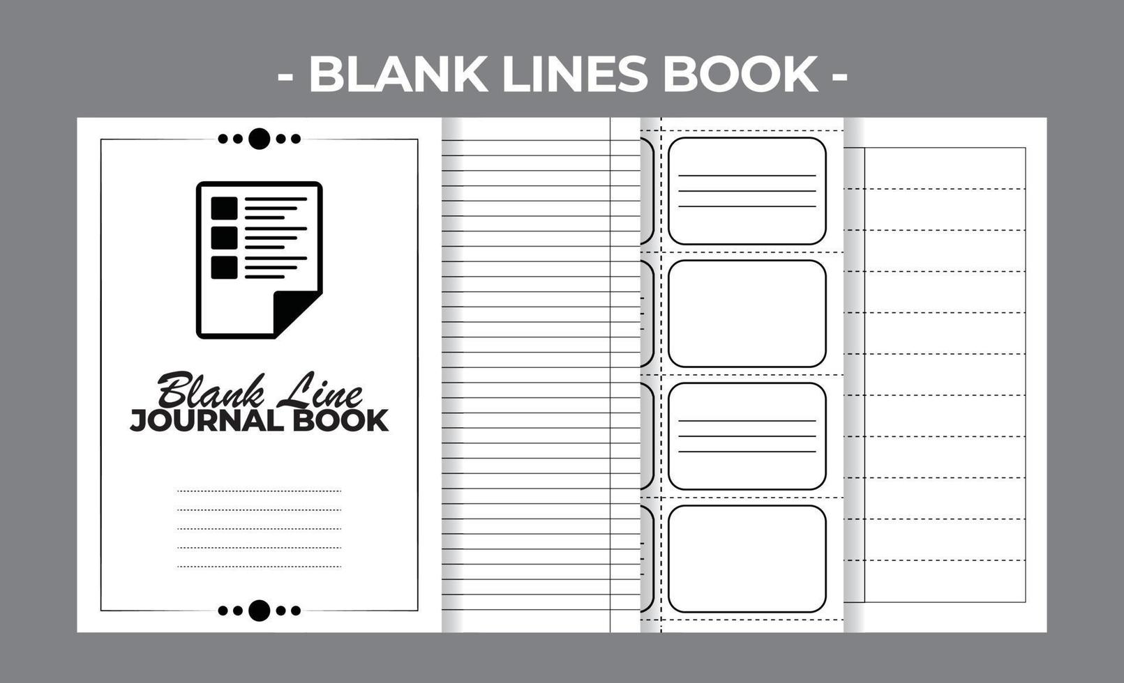 druckbar kdp gepunktet oder Linien Buch Vektor Design Vorlage