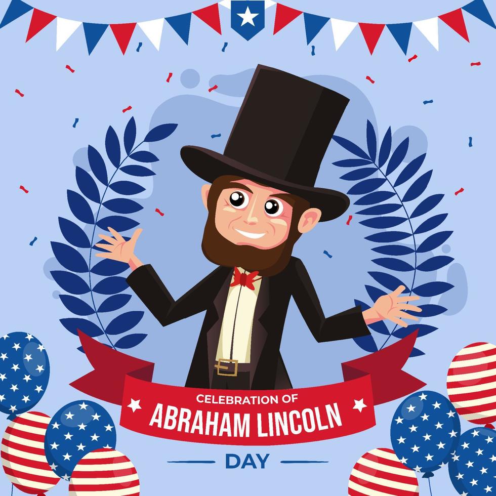Feier von Abraham Lincoln Tag vektor