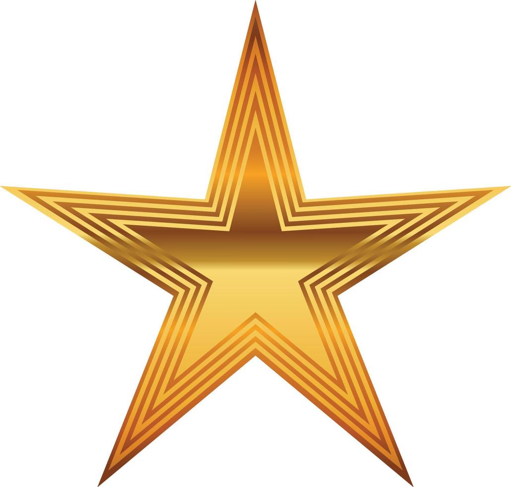 Gold Star mit auf transparent Hintergrund vektor