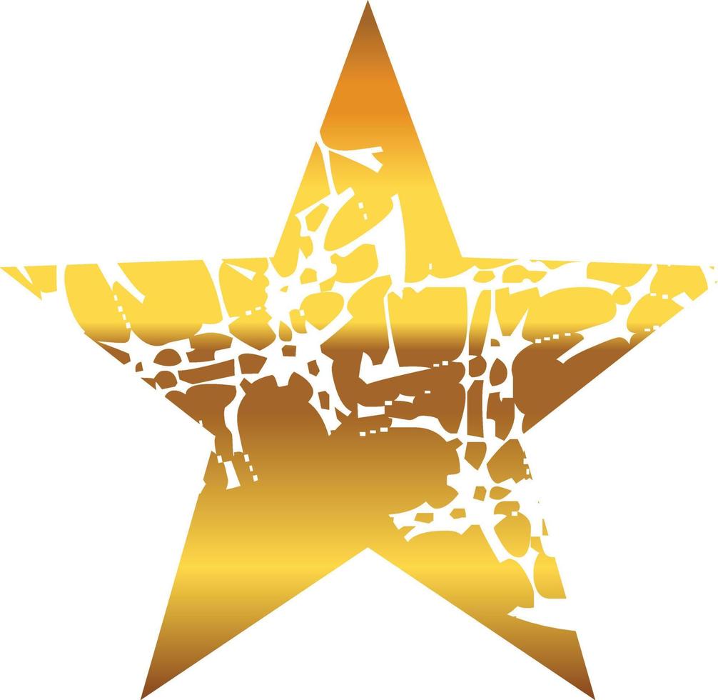 Gold Star mit auf transparent Hintergrund vektor