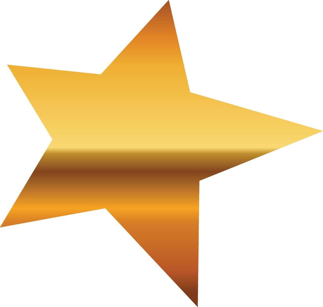 Gold Star mit auf transparent Hintergrund vektor