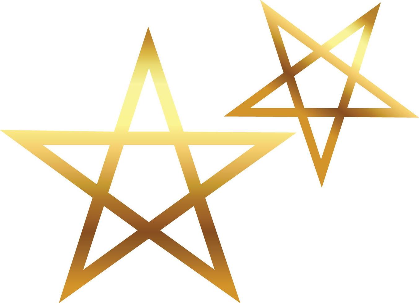 Gold Star mit auf transparent Hintergrund vektor