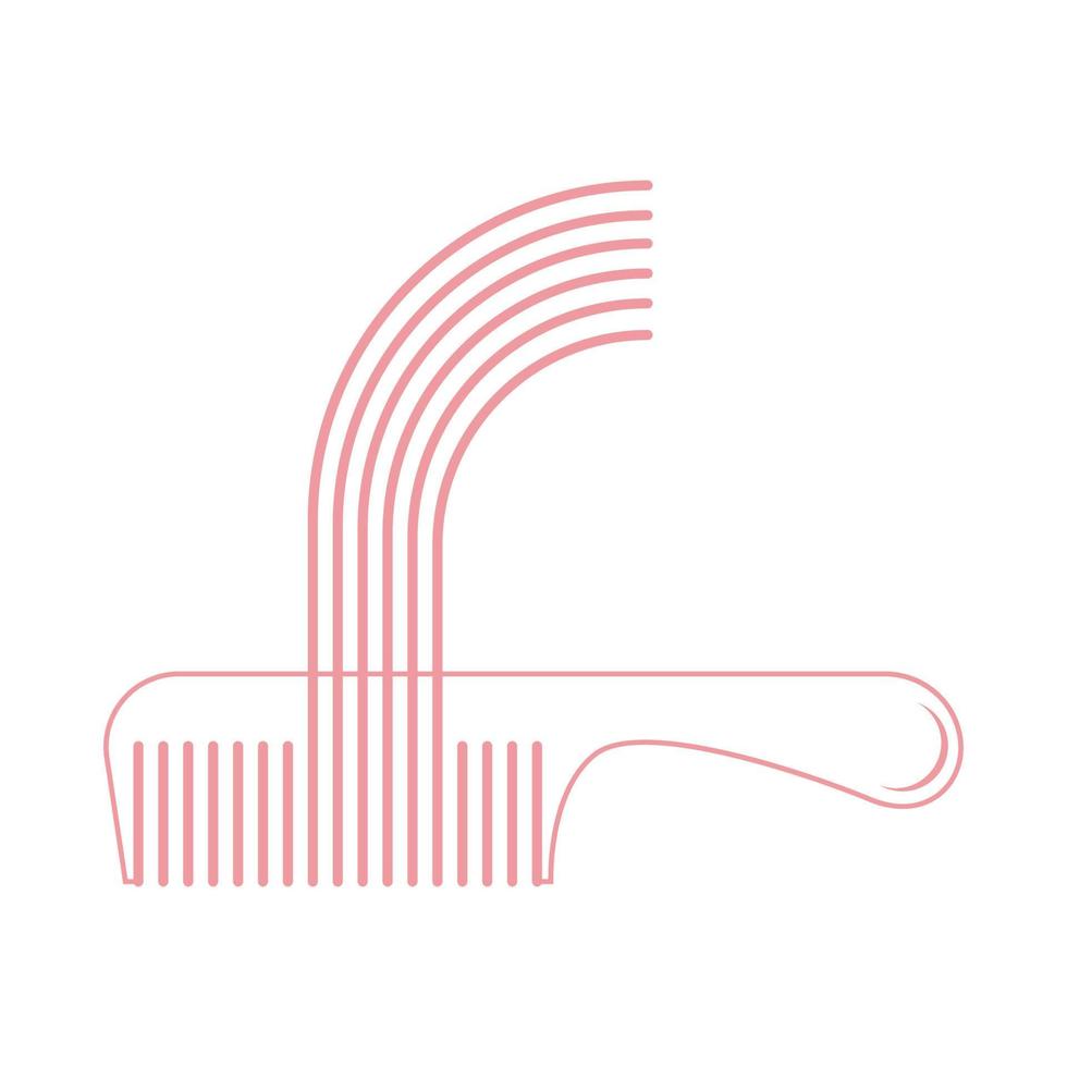 hårkam logotyp ikon design vektor