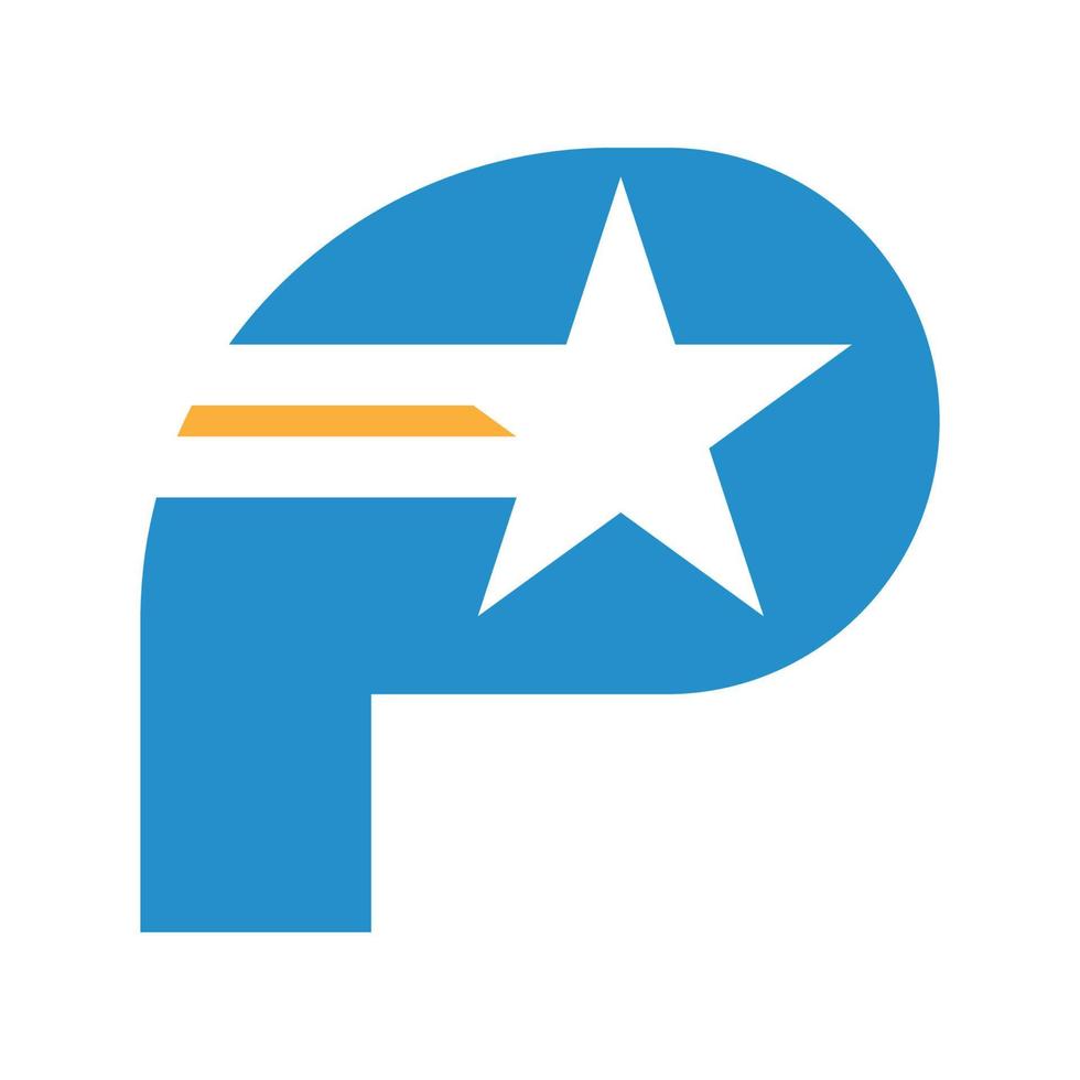 Brief p Logo Symbol Design vektor