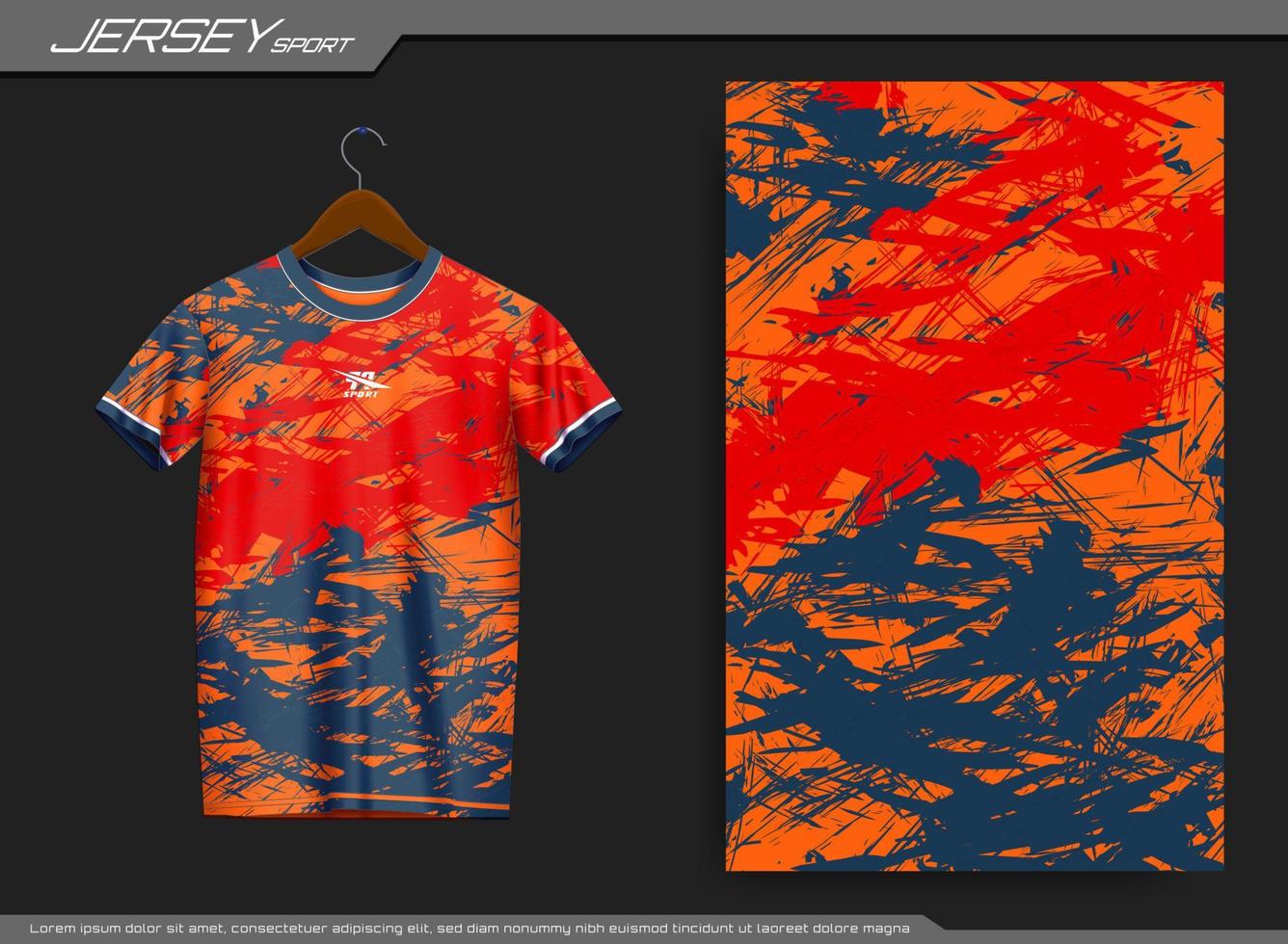 Jersey-Sport-T-Shirt. Fußballtrikotmodell für Fußballverein. geeignet für Jersey, Hintergrund, Poster usw. vektor