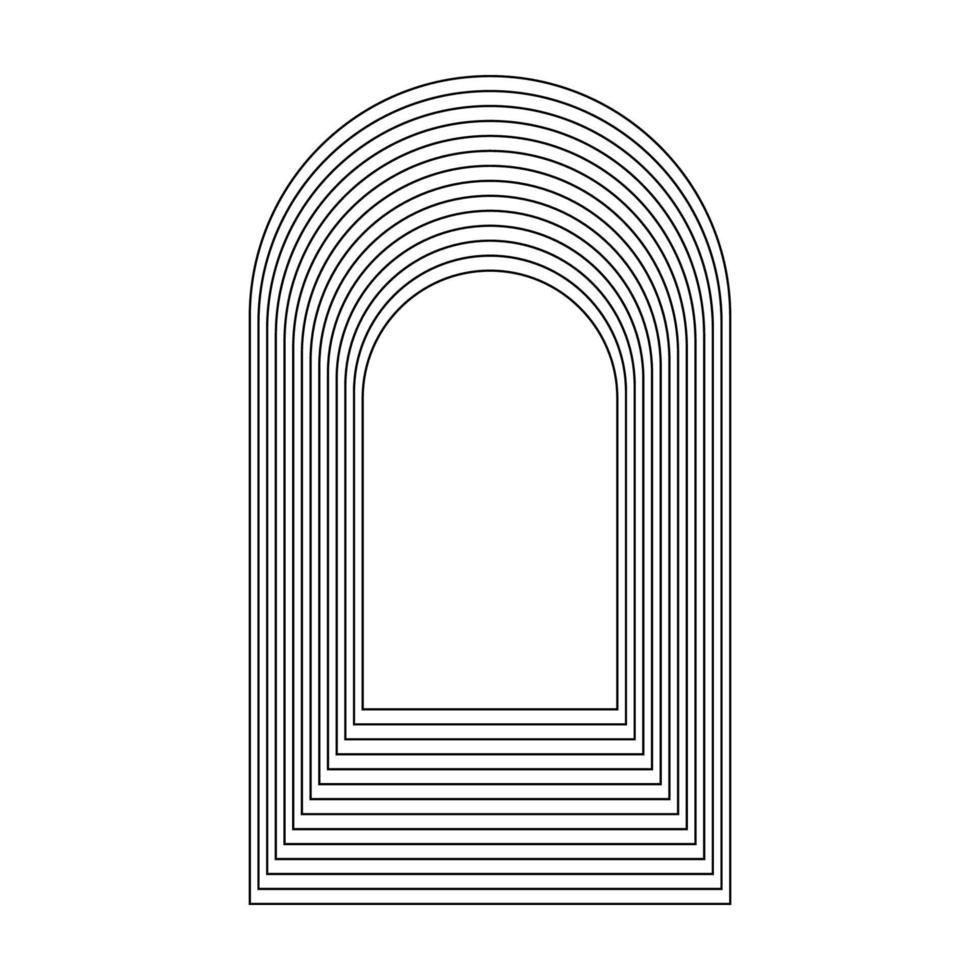 geometrisch fraktal Bogen gestalten vektor