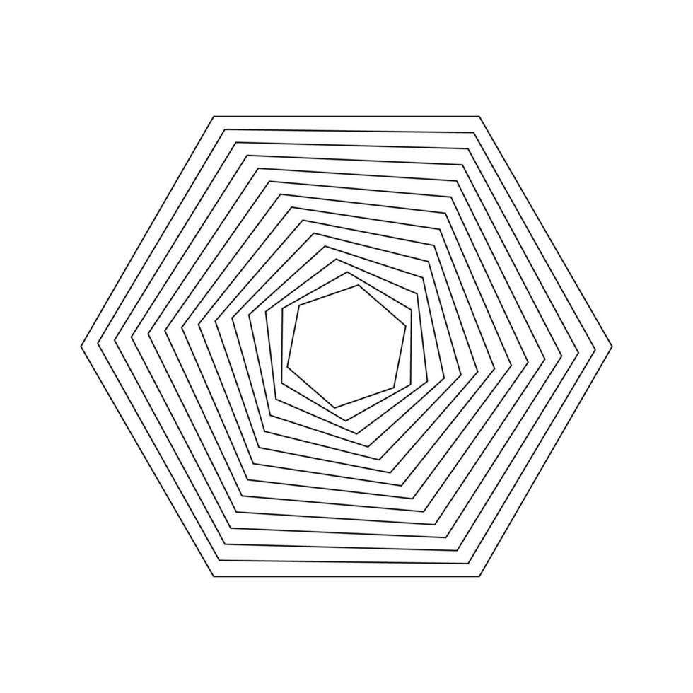 geometrisch fraktal Hexagon vektor