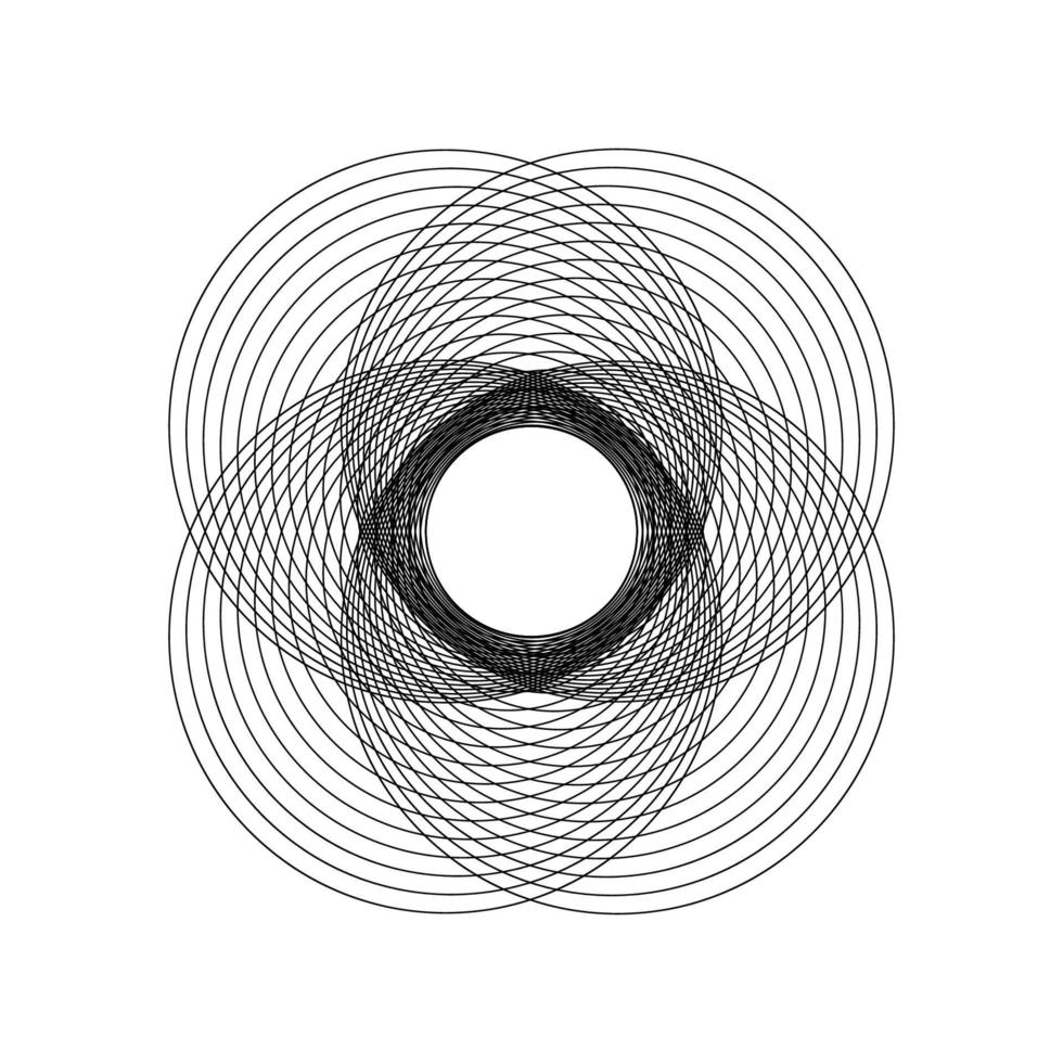 geometrisch fraktal Kreuzung Kreise vektor