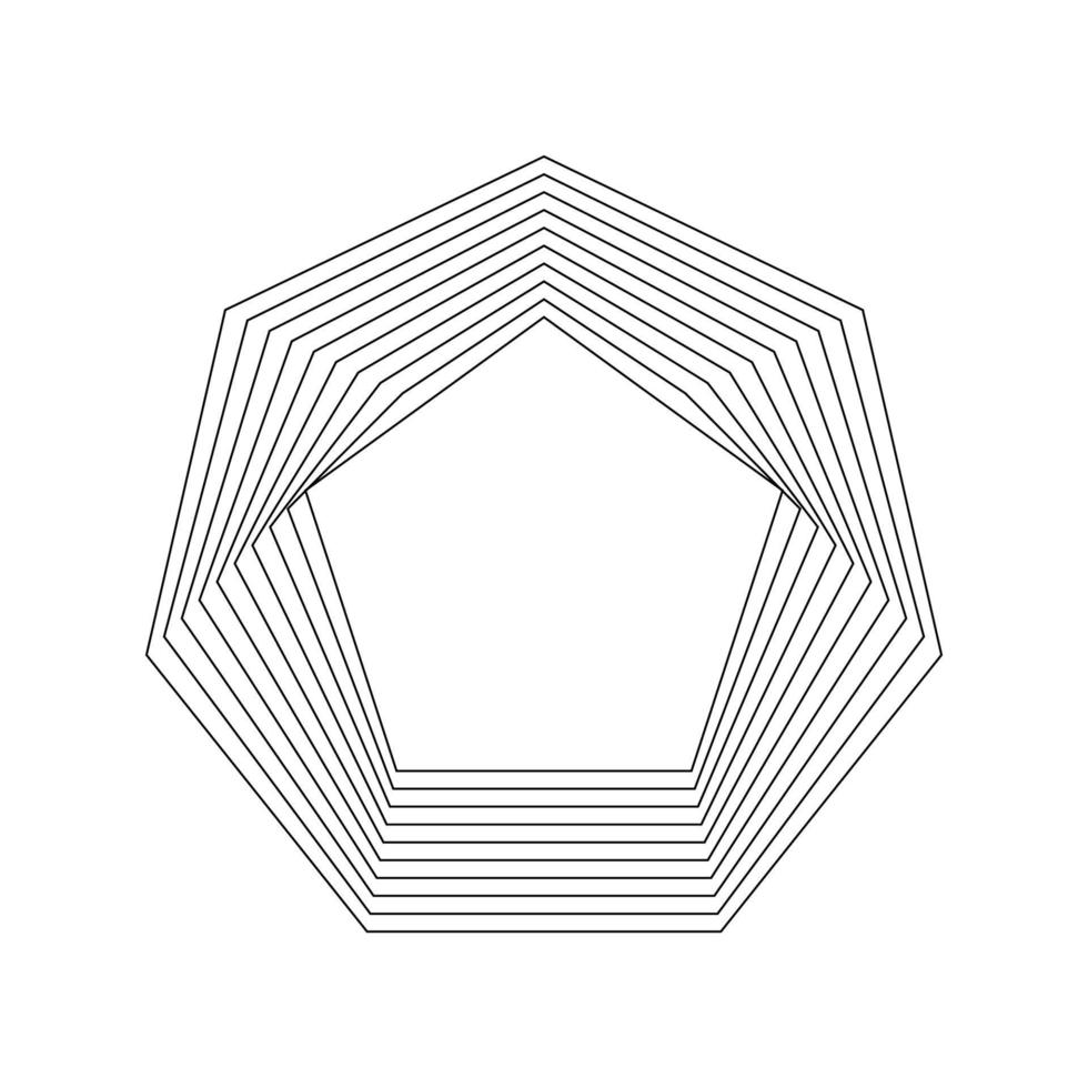 geometrisk fraktal abstrakt form vektor