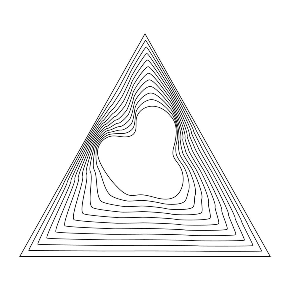 geometrisch fraktal abstrakt Dreieck vektor