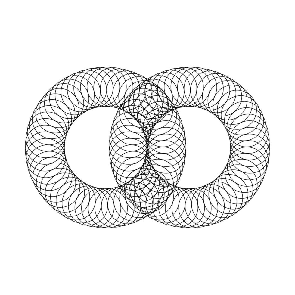 geometrisk fraktal korsning cirklar vektor