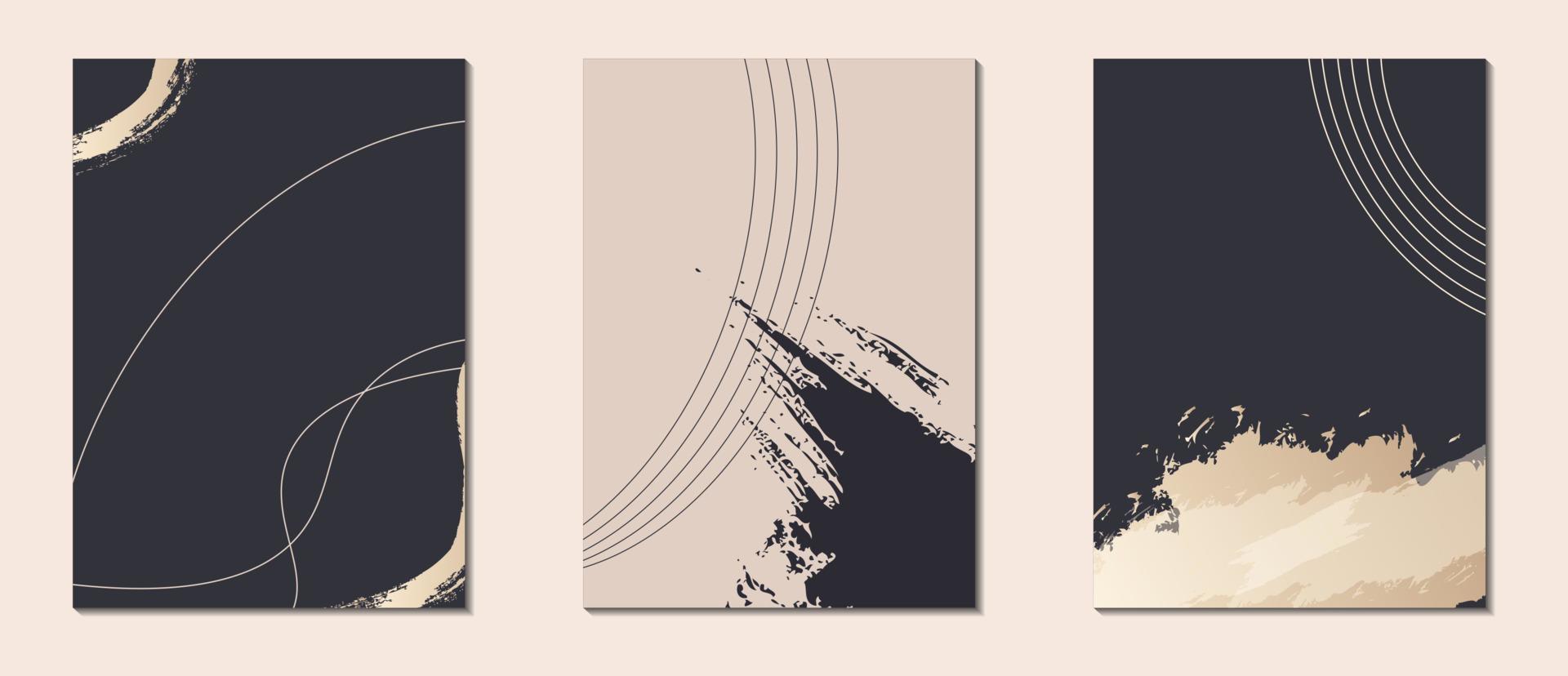 abstrakt modisch zeitgenössisch organisch Formen Hintergrund Vorlagen. minimalistisch ästhetisch. Vektor. vektor