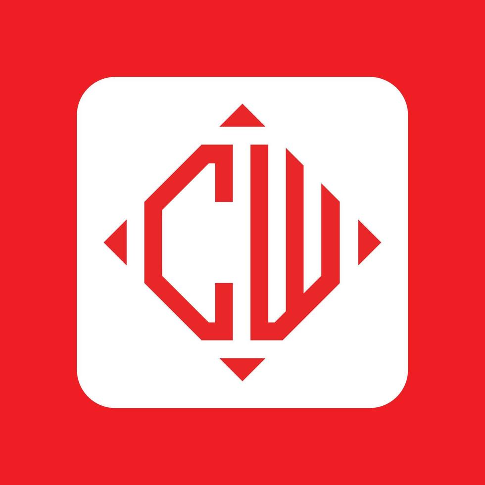 kreativ einfach Initiale Monogramm cw Logo Entwürfe. vektor