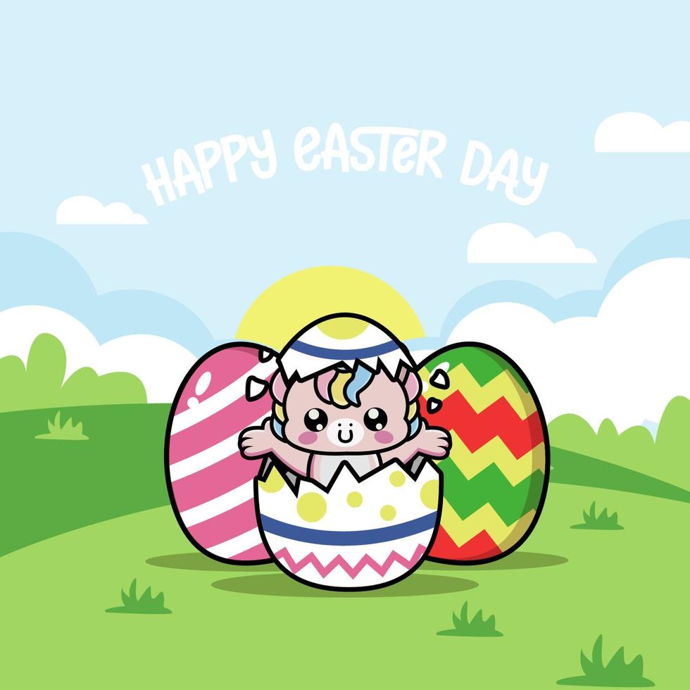 Happy Easter Day Hintergrund vektor