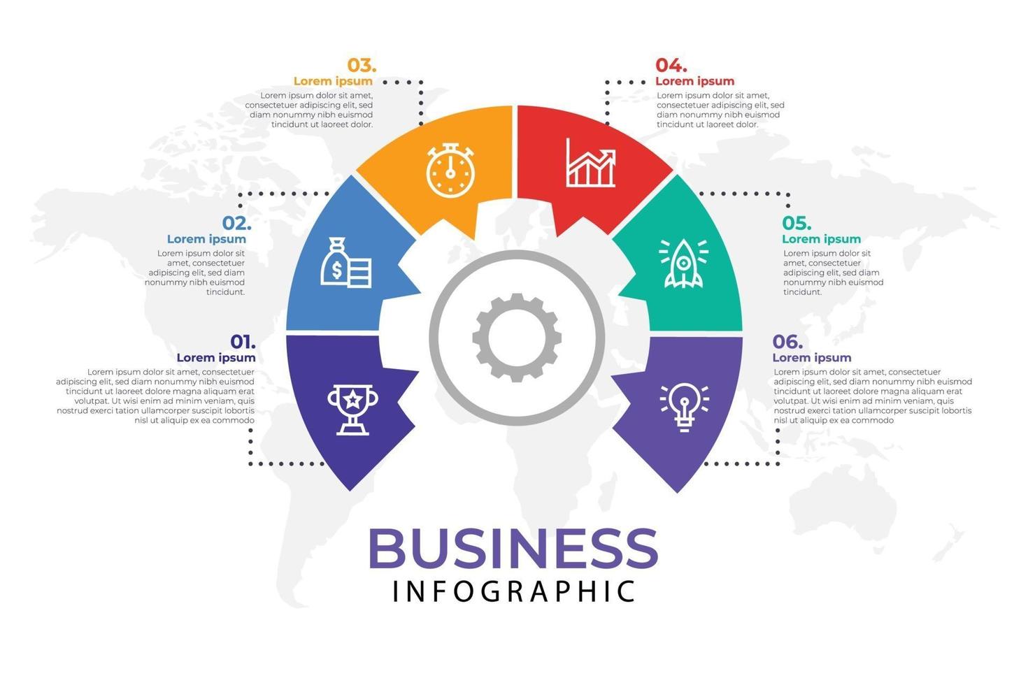 Business Infografik Element Vorlage, Schritt Prozessvorlage vektor