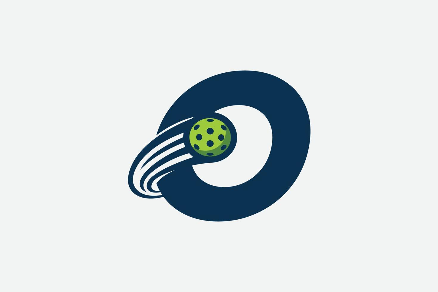 Brief Ö Logo mit ziehen um Pickleball vektor