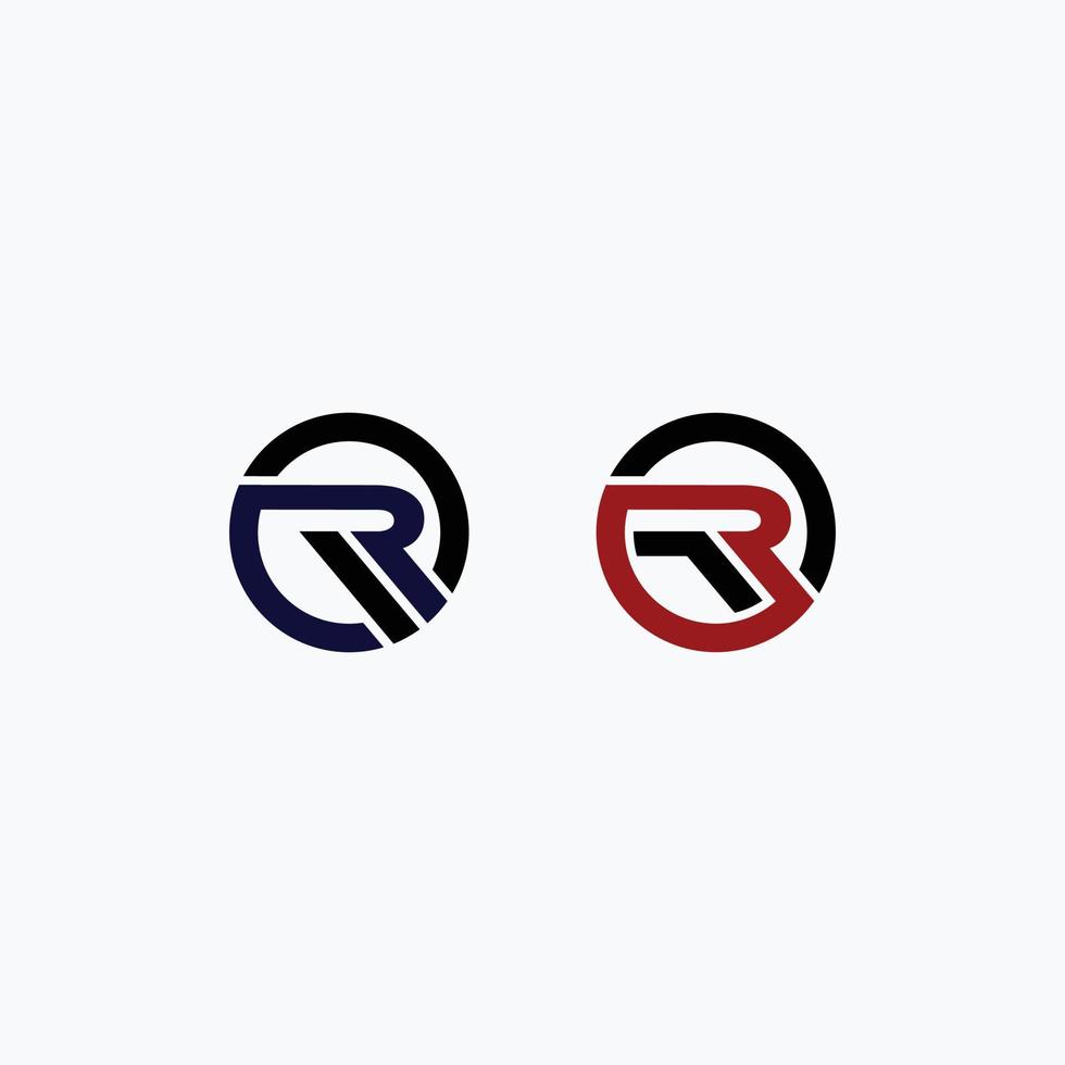 abstrakt r brev ikon logotyp vektor